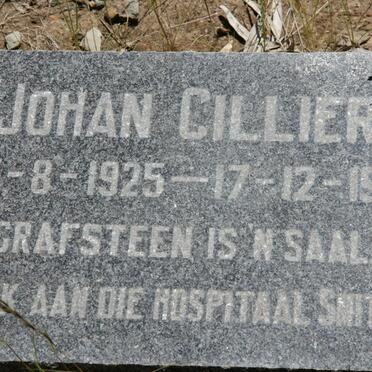 CILLIERS Johan 1925-1952