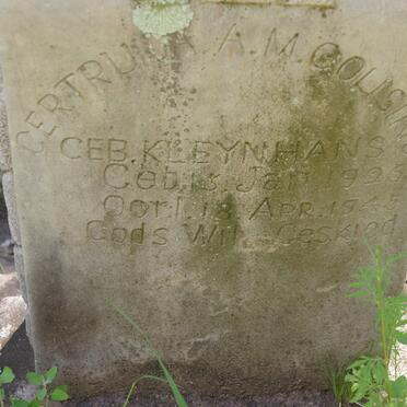 COUSINS Gertruida A.M. nee KLEYNHANS 1926-1945