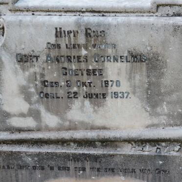 COETSEE Gert Andries Cornelius 1870-1937