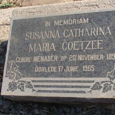 COETZEE Frans 1878-1950 &amp; Susanna Catharina Maria NIENABER 1894-1965 :: MÜLLER Bettie nee COETZEE 1932-1972