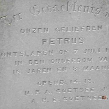 COETSEE Petrus -1888