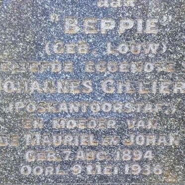 CILLIERS Beppie nee LOUW 1894-1936