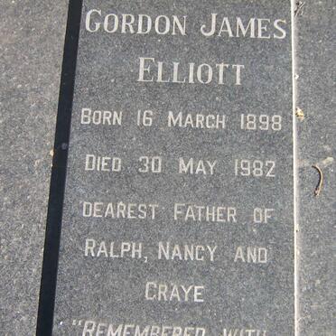 ELLIOT Gordon James 1898-1982
