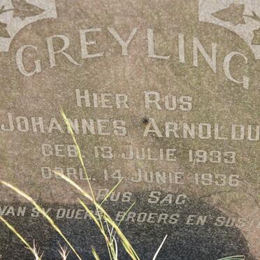 GREYLING Johannes Arnoldus 1933-1936
