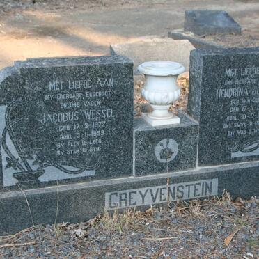GREYVENSTEIN Jacobus Wessel 1877-1959 &amp; Hendrina Johanna VAN EEDEN 1903-1989