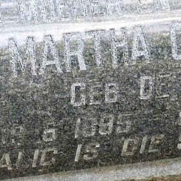 GROBLER Martha nee DE KLERK 1895-1966