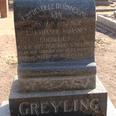 GREYLING Balthaser Johannes Cornelius 1950-1960