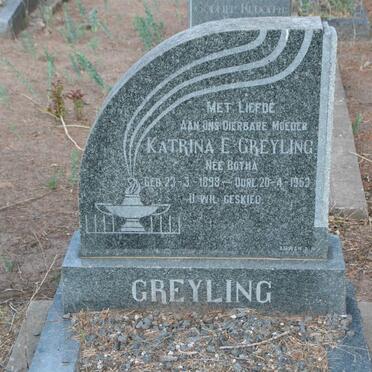 GREYLING Katrina E. nee BOTHA 1898-1953