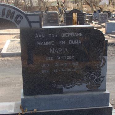 GREYLING Maria neé COETZER 1910-1978