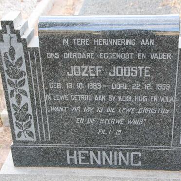 HENNING Jozef Jooste 1883-1959