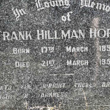 HOPLEY Frank Hillman 1894-1951