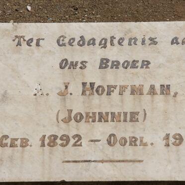 HOFFMAN A.J. 1892-1927