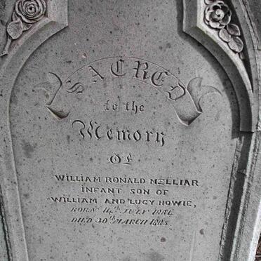 HOWIE William Ronald Melliar 1884-1885