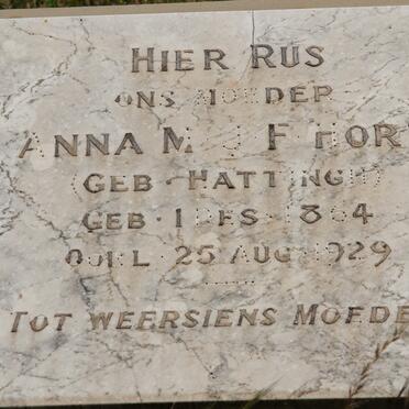 HORN Anna M.J.F. nee HATTINGH 1864-1929