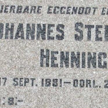 HENNING Johannes Stephanus 1881-1952 &amp; Martha Maria Hendriena JONKER 1884-1963 