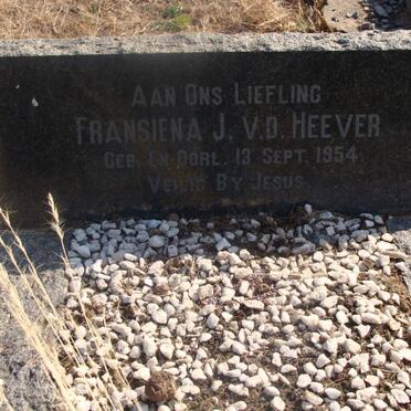 HEEVER Fransiena J., van der 1954-1954