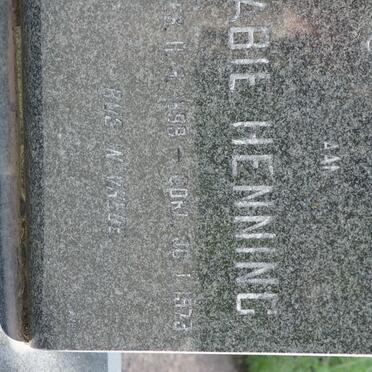 HENNING Abie 1899-1973 &amp; Hettie 1903-1993 