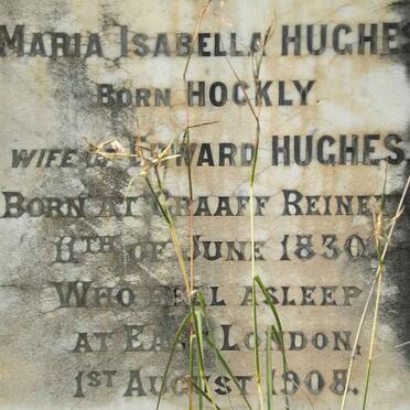 HUGHES Maria Isabella nee HOCKLY 1830-1908 :: CROUCH Jessie Mary nee HUGHES -1916 :: HUGHES Ria -1937