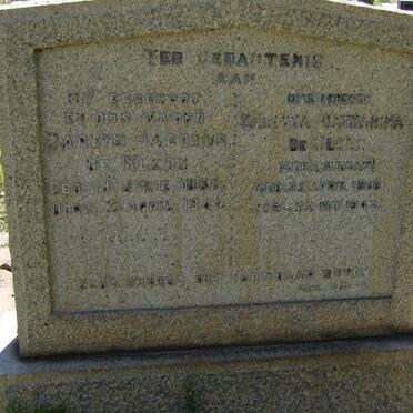 KLERK Barend Jacobus, de 186?-1941 &amp; Aletta  Catharina LATEGAN 1868-1943