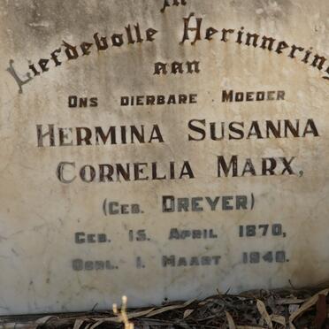 MARX Hermina Susanna Cornelia nee DREYER 1870-1940
