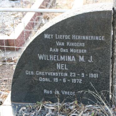NEL Wilhelmina M.J. nee GREYVENSTEIN 1901-1972