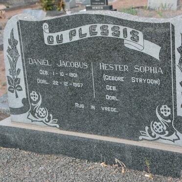 PLESSIS Daniel Jacobus, du 1901-1967 & Hester Sophia STRYDOM 
