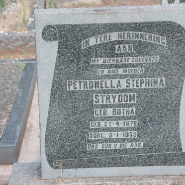 STRYDOM Petronella Stephina nee BOTHA 1876-1955