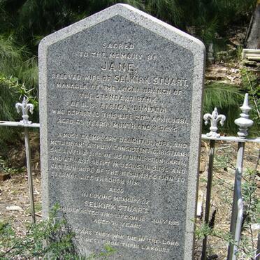 STUART Selkirk -1885 &amp; Jane -1881