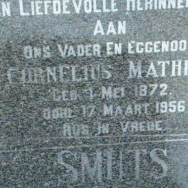 SMUTS Cornelius Matheus 1872-1956
