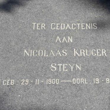 STEYN Nicolaas Kruger 1900-1970