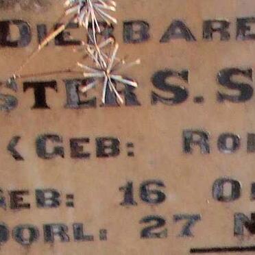 SAAYMAN Hester S. nee ROELOFSE 1884-1933