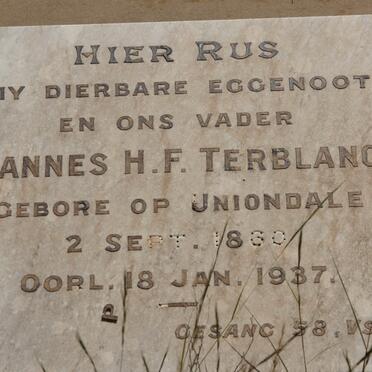 TERBLANCHE Johannes H.F. 1860-1937