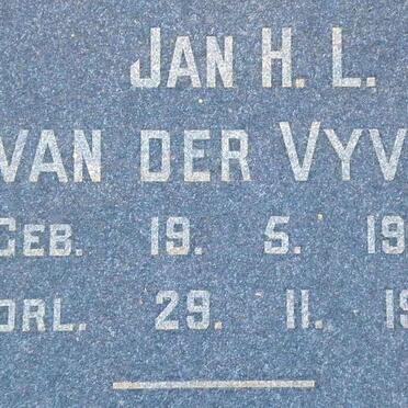 VYVER Jan H.L., van der 1904-1972