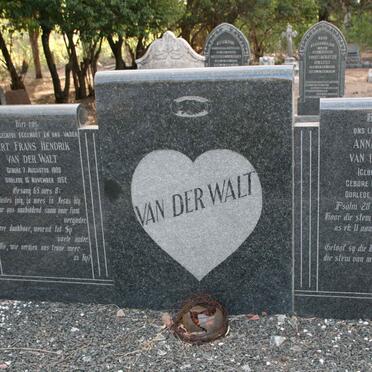 WALT Gert Frans Hendrik, van der 1890-1952 & Anna C.S.M. SMIT 1892-1976