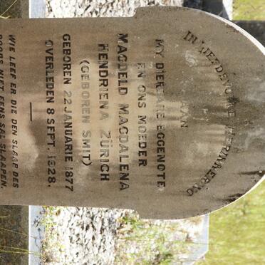 ZÜRICH Magdeld Magdalena Hendriena nee SMIT 1877-1928