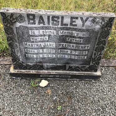 BAISLEY William Henry 1884-1968 &amp; Martha Jane 1880-1970