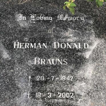 BRAUNS Herman Donald 1942-2002