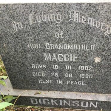 DICKINSON Maggie 1882-1990