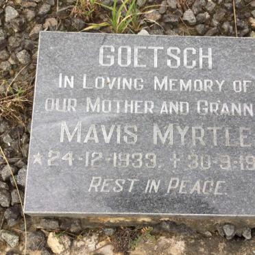 GOETSCH Mavis Myrtle 1933-1987