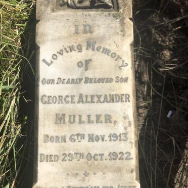 MULLER George Alexander 1913-1922