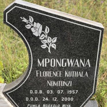 MPONGWANA Florence Kuthala Nomtunzi 1957-2000