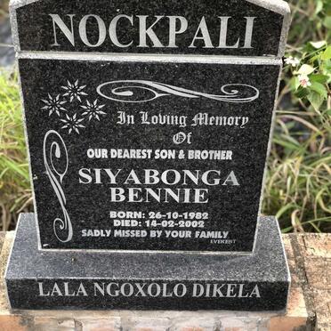 NOCKPALI Siyabonga Bennie 1982-2002