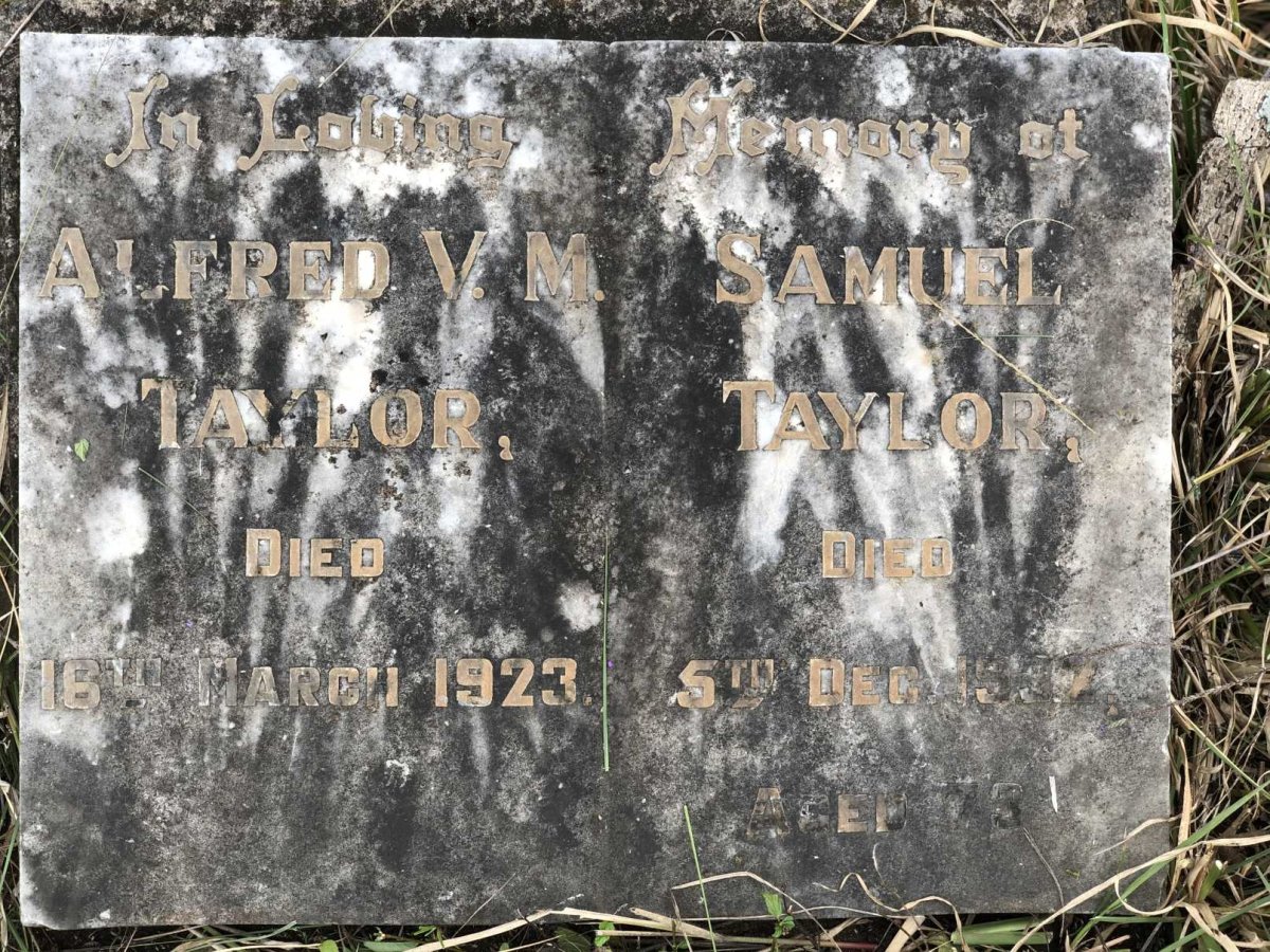 TAYLOR Alfred V.M. -1923 :: TAYLOR Samuel -1932