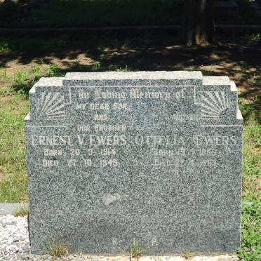 EWERS Ottelia 1885-1969 :: EWERS Ernest V. 1914-1949