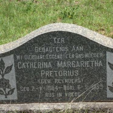 PRETORIUS Catherina Margarietha nee REYNDERS 1884-1959