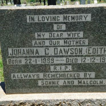 DAWSON Johanna C. 1899-1962