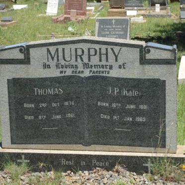MURPHY Thomas 1876-1961 &amp; J.P. 1881-1963