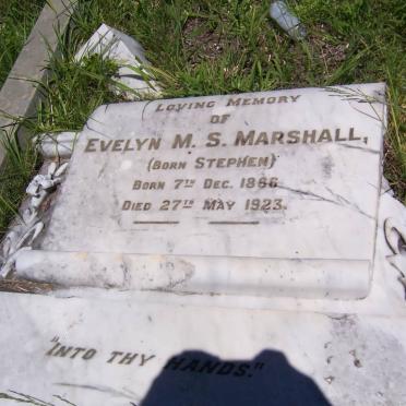 MARSHALL Evelyn M.S. nee STEPHEN 1886-1923