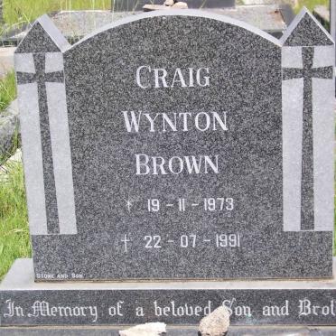 BROWN Craig Wynton 1973-1991