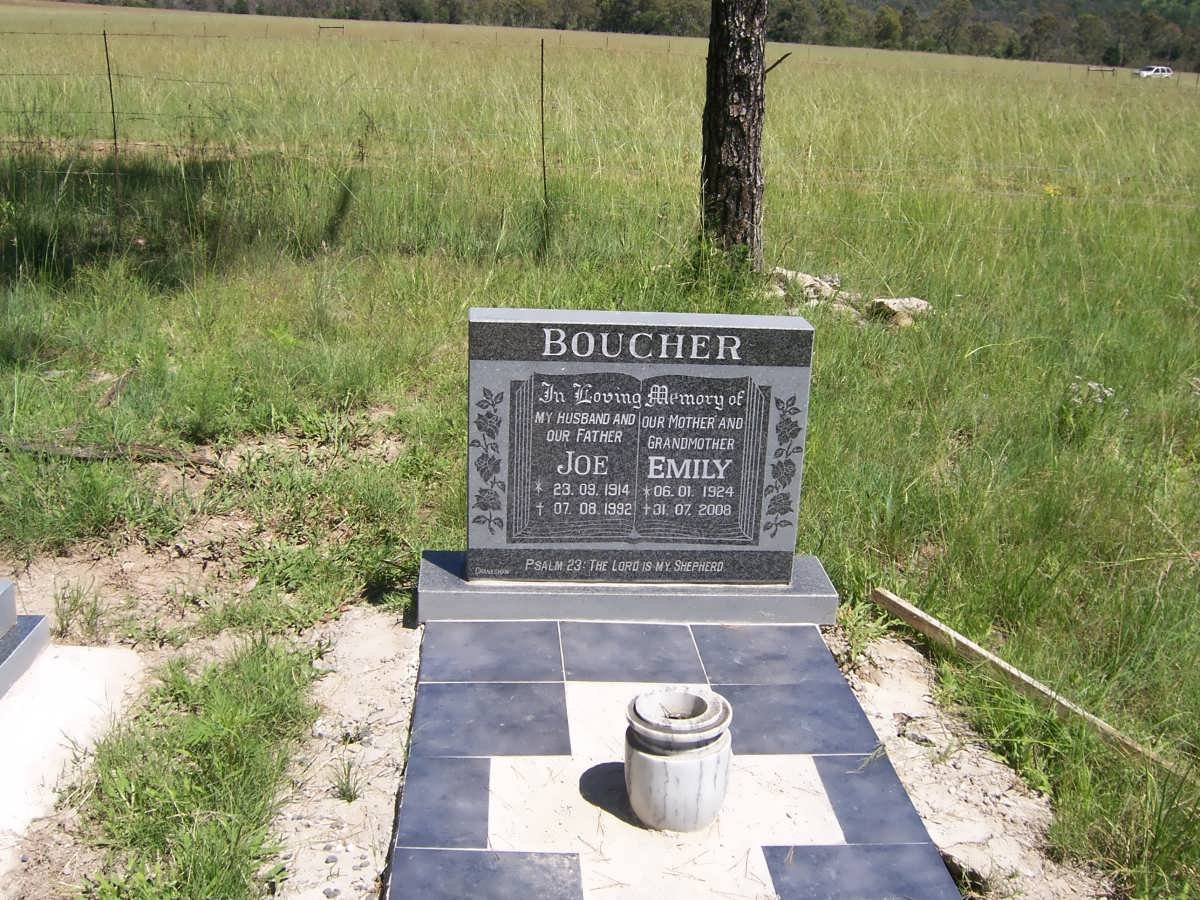 BOUCHER Joe 1914-1992 &amp; Emily 1924-2008